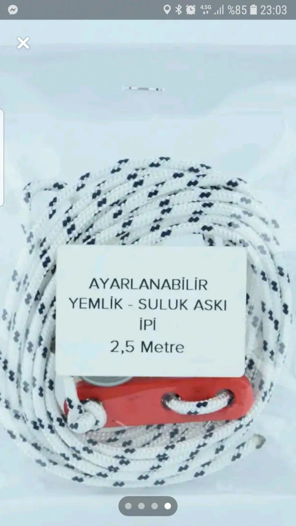 Ayarlanabilir Yemlik Suluk Aski İpi 15 Adet