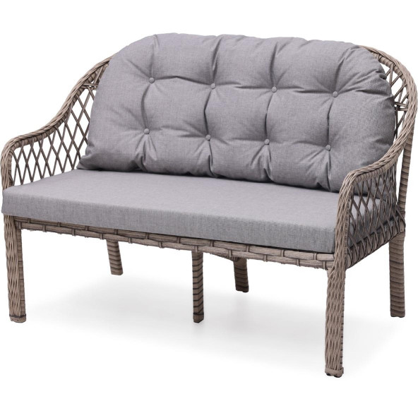 Grassgarden Defne 2+1+1 Alüminyum Üzeri Örgü Rattan Bahçe Balkon Mobilyası - 5