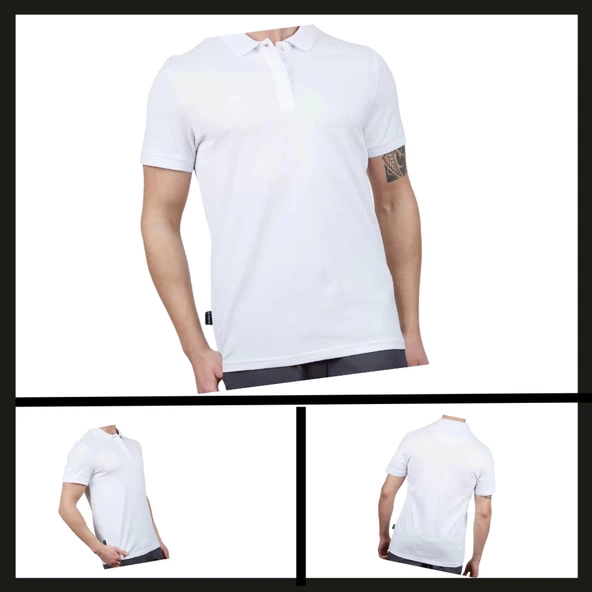 Uyguna-Yakala  Beyaz (600303) Alpinist Stratus Erkek Polo T-shirt-TSH.431