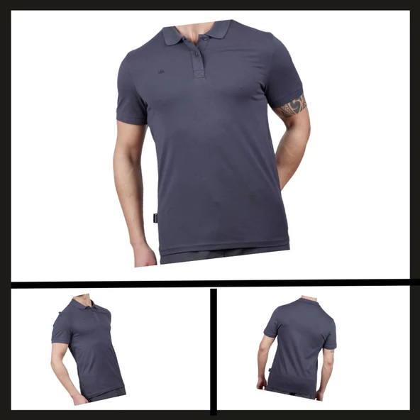 Uyguna-Yakala Antrasit (600303) Alpinist Stratus Erkek Polo T-shirt-TSH.434