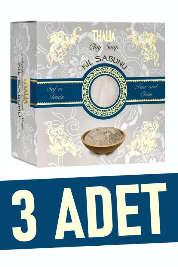 Gözenek Sıkılaştırıcı Kil Özlü Doğal Sabun 150 gr (3 Adet)