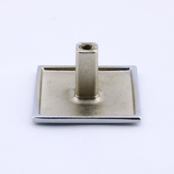 Prizma Düğme Kulp Mobilya Mutfak Dolabı Çekmece Dolap Kulpu Kulbu Kulpları Metal Krom Tek Vidalı - 4