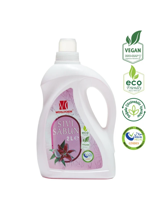 Bitkisel Sıvı Sabun Vegan ve Çevre Dostu Helal Sertifikalı 2 L