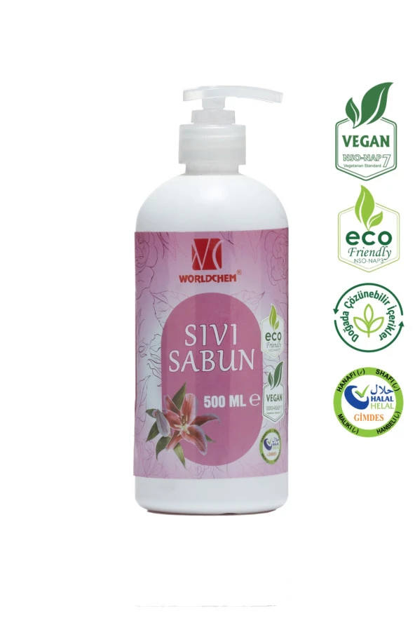 Bitkisel Sıvı Sabun Vegan Çevre Dostu Helal Sertifikalı 500 ml
