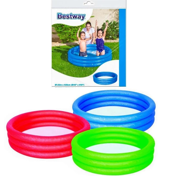 102*25 Cm  Poşetli Düz Renk Çocuk Oyun Havuzu -1 adet stokta olan gönderilir