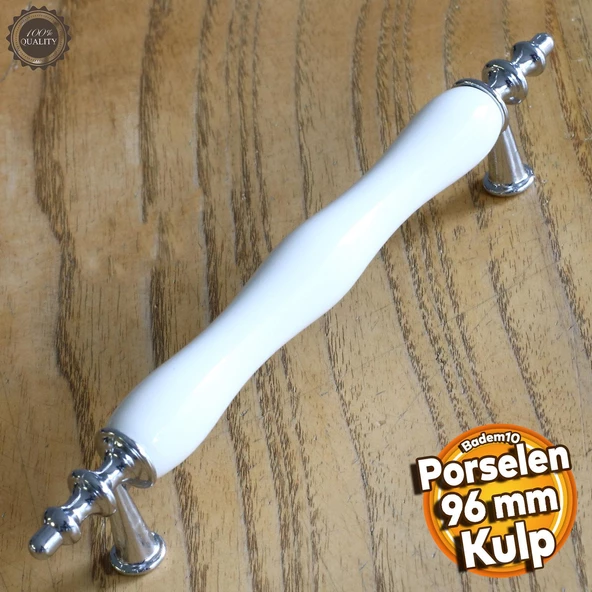 Gül Gerçek Porselen Siyah Beyaz 96 Mm Kulpları Mobilya Mutfak Dolabı Çekmece Dolap Kulpu Kulbu