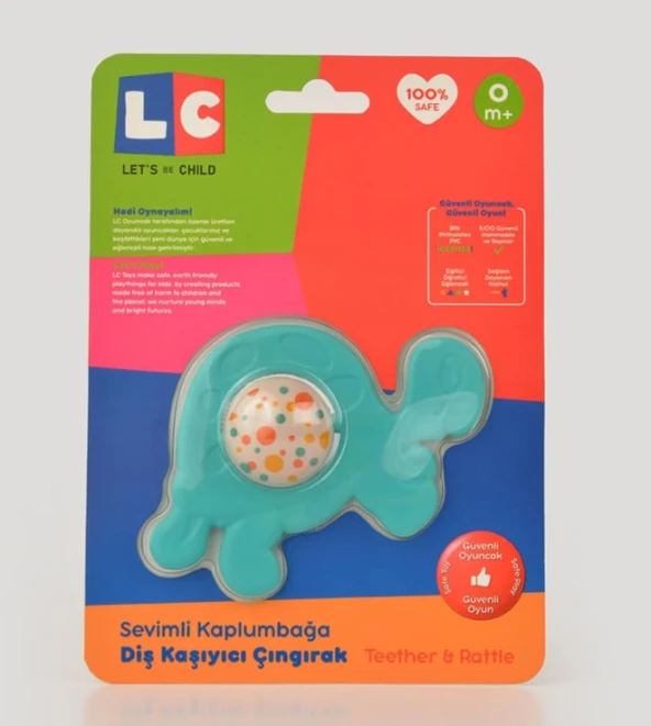 LC Sevimli Kaplumbağa Diş Kaşıyıcı Çıngırak 30862