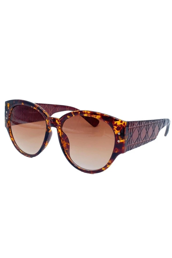 MARMORİS Kadın  Kalın Desenli Güneş Gözlüğü MAR-0039 - 3