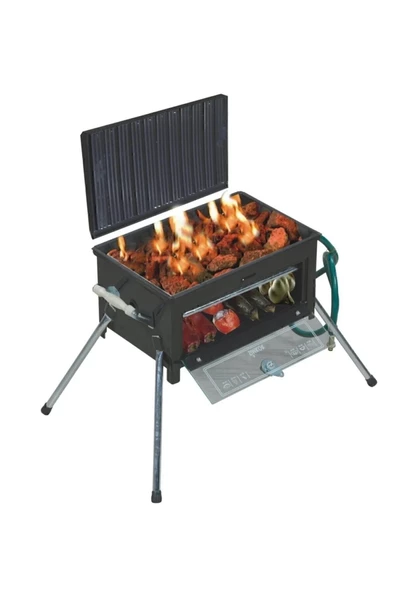 Simline  Lav Taşlı Cam Fırınlı Tüplü Mangal - 6