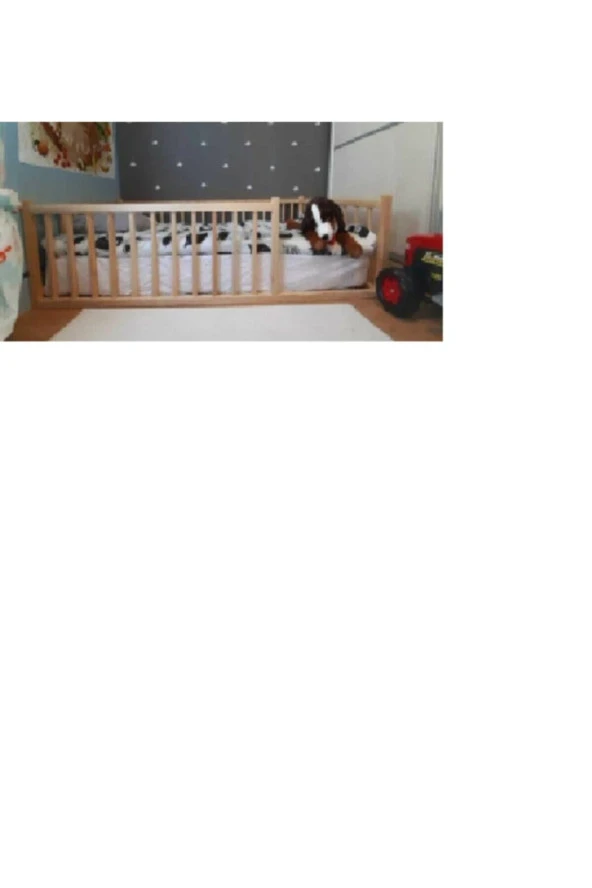 Wooden Women World Doğal Ahşap Montessori Yatak Sağ Kapılı Karyola 90x190 Iç Ölçülü - 2
