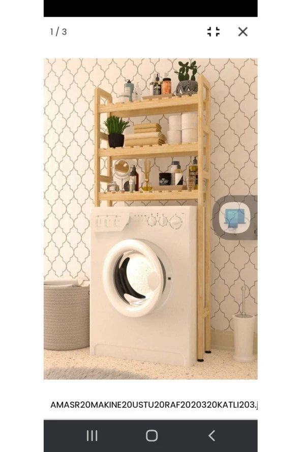 Wooden Women World Banyo Çamaşır Makinesi Üst Dolap Toplayıcı Düzenleyici - 4