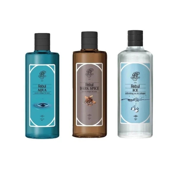 Rebul Kolonya Özel Set 270 ml 3lü Dark Spice + Ice + Aqua