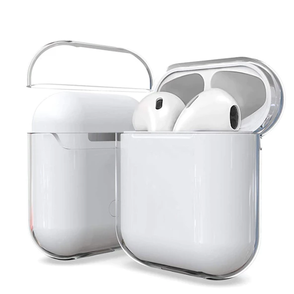 Apple Airpods 1. / 2. Nesil Uyumlu Kılıf Sert PC Şeffaf Uyumlu Kılıf 14