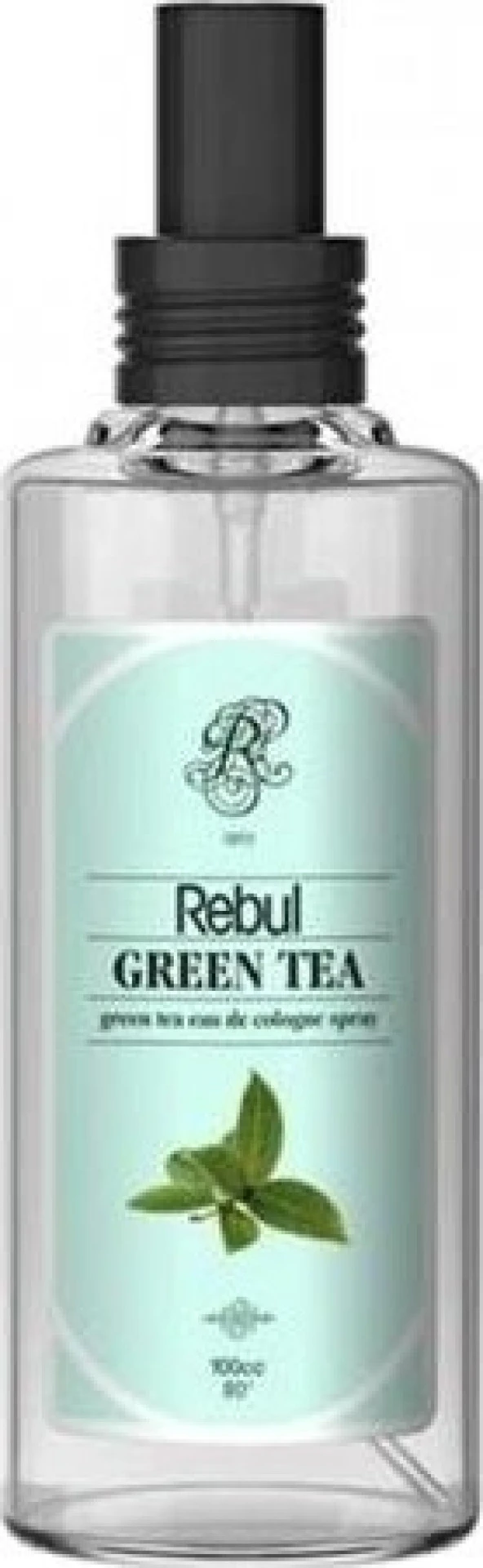 Rebul Green Tea - Yeşil Çay Kokulu Kolonya 100 Ml (Cam Şişe) Spreyli