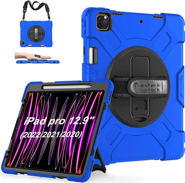 Apple iPad Pro 12.9 3. Nesil 2018 Kılıf Defender Askılı Zırhlı Tank Case A1876 A2014 A1895 A1983 - 3