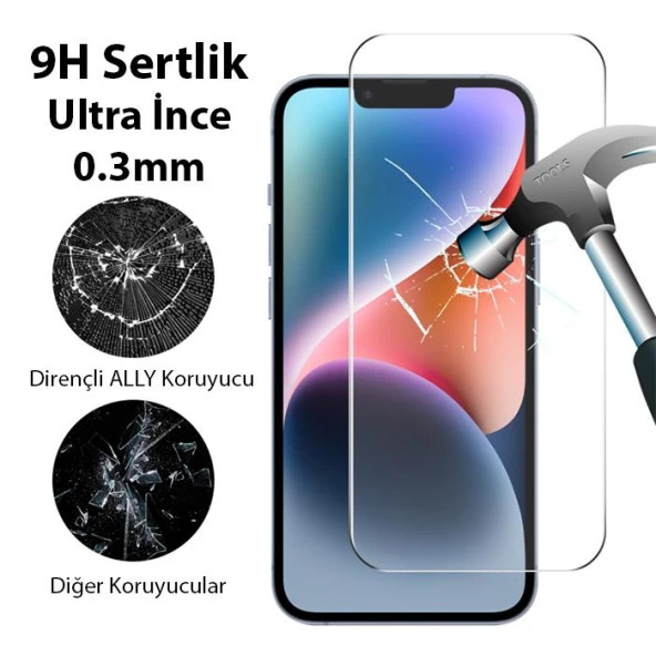 Coofbe 0.3mm 9H HD Full Kaplama Parmak İzi Bırakmaz İphone 15 Pro Max Ekran Koruyucu Darbe Emici - Resim 2