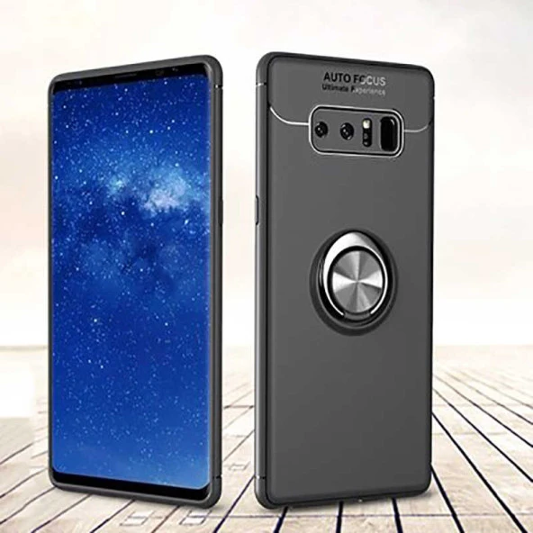 Samsung Galaxy Note 8 Kılıf Yüzüklü Magnetli Ravel Case