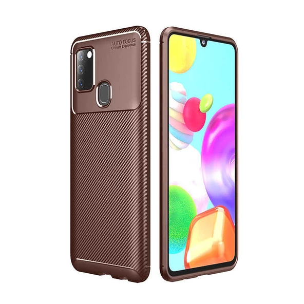 Samsung Galaxy A21S Kılıf Karbon Silikon Case