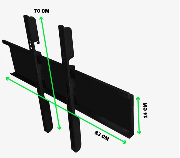 Awox 80" lnç - 203 Ekran Tv-Lcd-Led-Monitör Televizyon Sabit Duvar Askı Aparatı - Metal ürün görseli 1