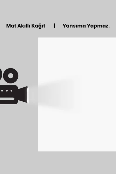 Projeksiyon Perdesi, Özel Boyut, Ev Sineması, Yapıştırıcı Gerektirmeyen, Duvar Projeksiyon Perdesi - 2