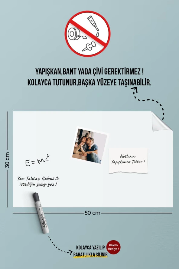 Yapışkansız Kendiliğinden Tutunabilen Şeffaf Akıllı Kağıt 50x70 - Resim 2