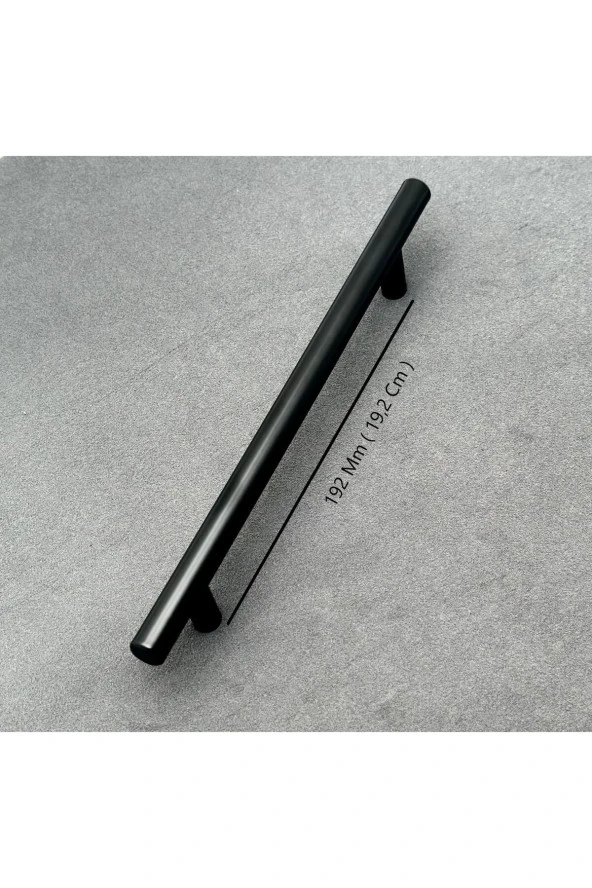 Helen Mat Siyah Tv Ünitesi Vestiyer Yatak Odası Mutfak Dolap Çekmece Kulpu 192 Mm 10 Adet - Resim 2