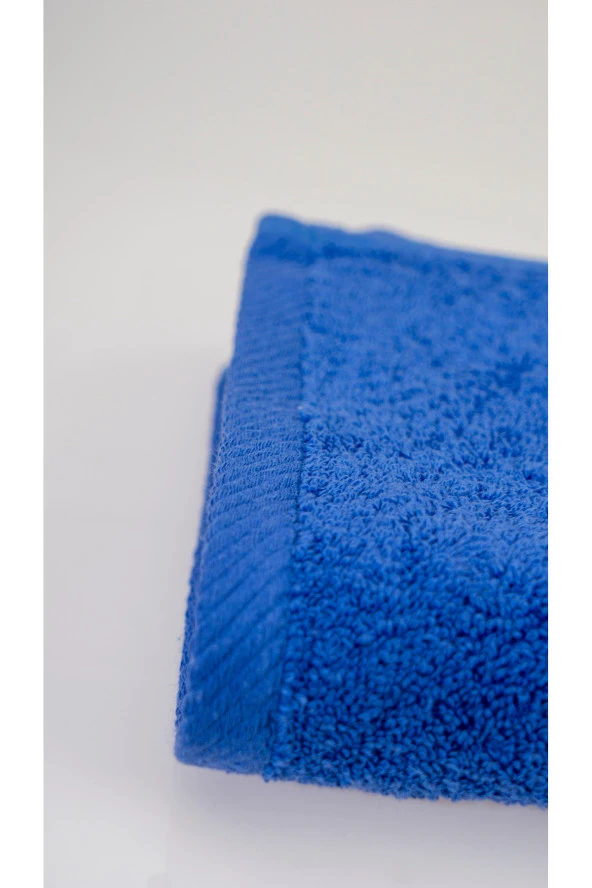 %100 Pamuk Baş Havlusu 40x80 130 Gr 20/2 Rıng Mavi(1 Adet) - Resim 2