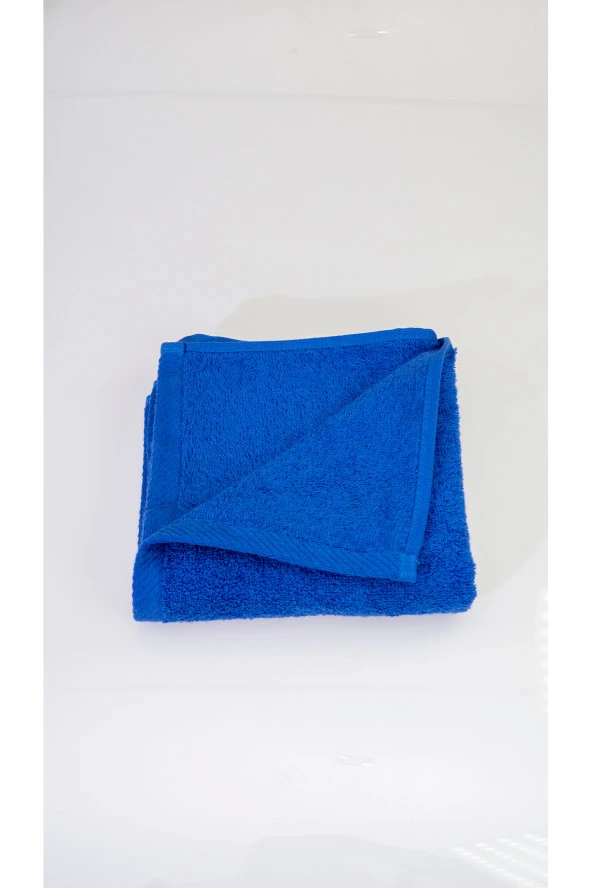 %100 Pamuk Baş Havlusu 40x80 130 Gr 20/2 Rıng Mavi(1 Adet) - Resim 3