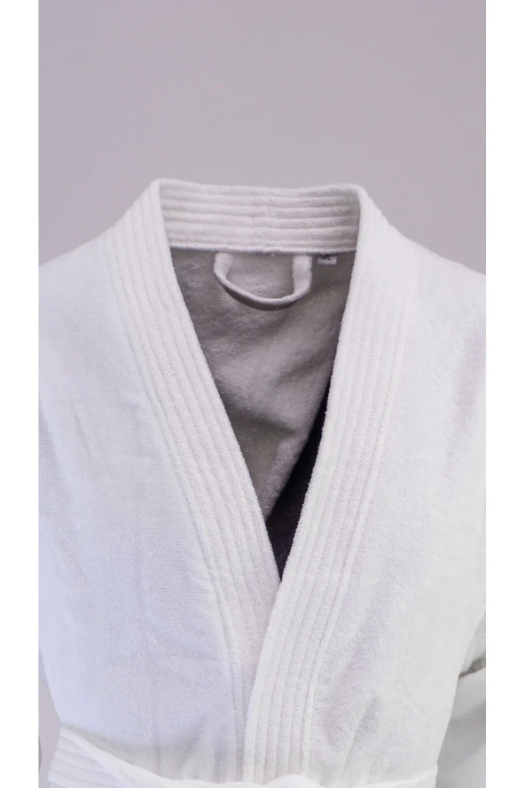 %100 Pamuk Bornoz Kadife Kimono Yaka - 2