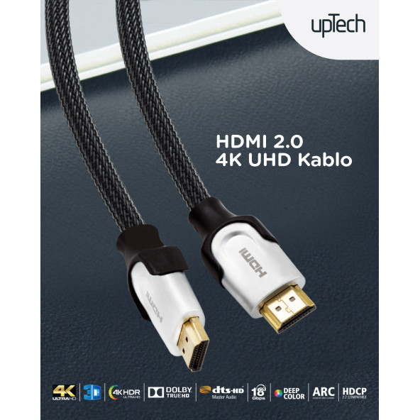 Uptech 4K HDMI 2.0v Ultra HD Premium Kablo 10mt - 2