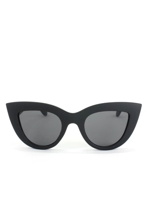 MARMORİS Kalın Çerçeveli Tasarım Cat Eye Mat Siyah Kadın Güneş Gözlüğü MAR-0066 - 2