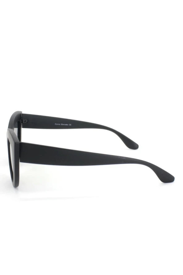 MARMORİS Kalın Çerçeveli Tasarım Cat Eye Mat Siyah Kadın Güneş Gözlüğü MAR-0066 - 4