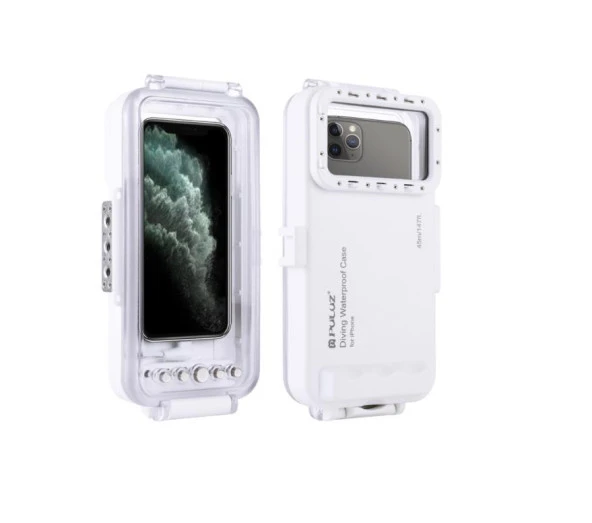 Puluz 45m/147ft Su Geçirmez Dalış Kılıfı Fotoğraf Video Çekme İos 13 ve üstü İphone Telefonlar İçin ürün görseli 1