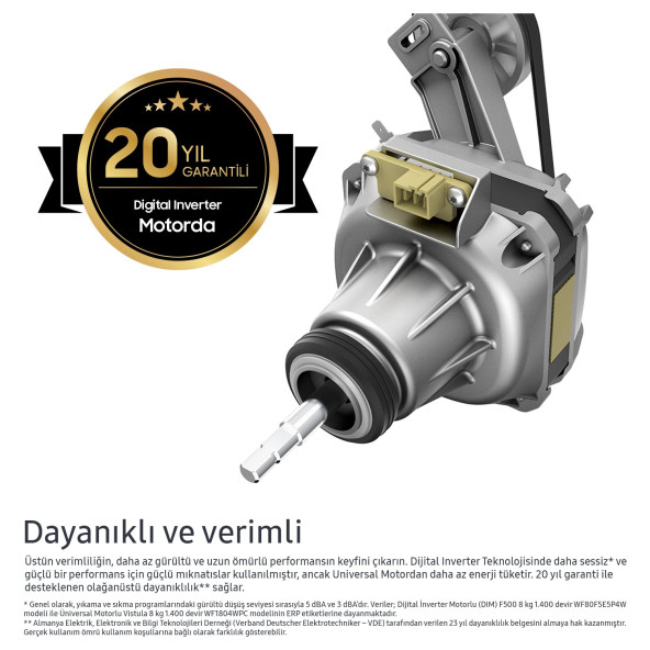 Samsung DV90BB5245AEAH 9 kg Çamaşır Kurutma Makinesi - 5