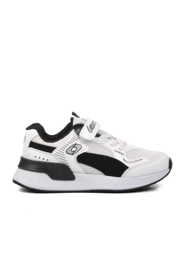 Ayakmod 729-F Beyaz-Siyah Çocuk Spor Ayakkabı