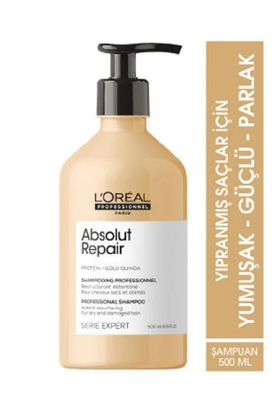 Serie Expert Absolut Repair Yıpranmış Saçlar Için Onarıcı Şampuan 500 ml