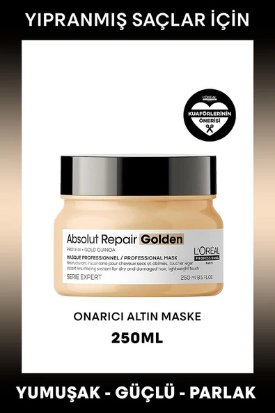 Serie Expert Absolut Repair Yıpranmış Saçlar Için Onarıcı Altın Maske 250 Ml - Resim 2