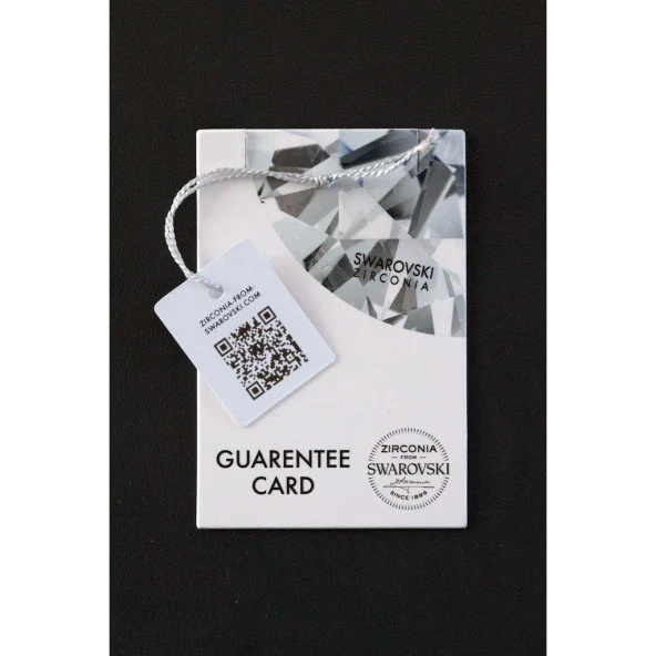 Swarovski Taşlı Damla Gümüş Kolye Küpe Set Sertifikalı Qr Kod - 2