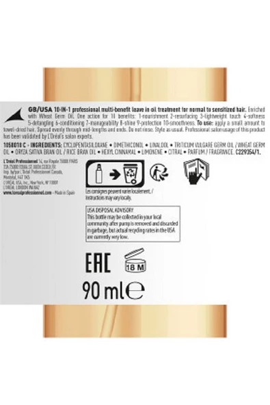 Serie Expert Absolut Repair 10 in 1 Yıpranmış Saçlar için 10 Etkili Mucize Bakım Spreyi 90 ml - Resim 8