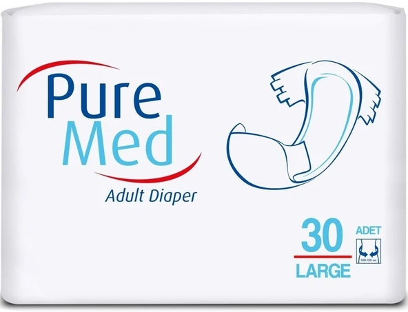 Puremed Hasta Bezi Bel Bantlı Tekstil Yüzey Large L-Büyük 30 Lu Pk Tekli