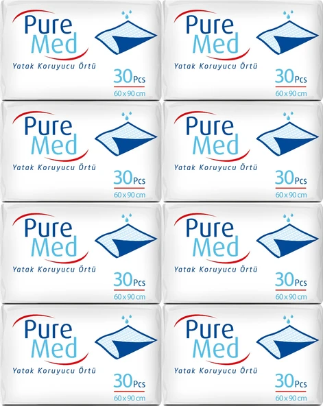 Puremed Hasta Yatak Koruyucu 60*90CM 240 Adet (8PK*30) ürün görseli 1