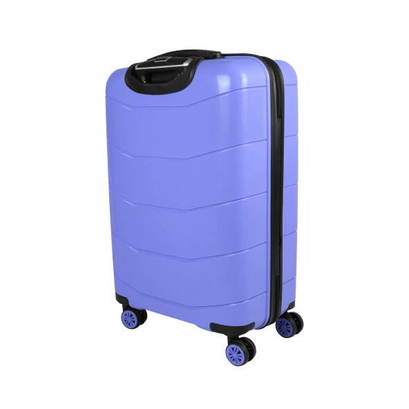 Bagacar Ultra Hafif Kırılmaz Silikon 3lü Set Valiz Lila+ETİKET HEDİYELİ! - 5
