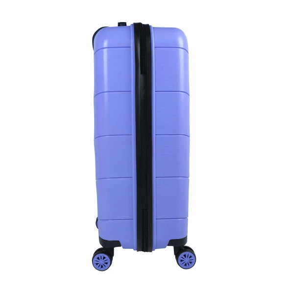 Bagacar Ultra Hafif Kırılmaz Silikon Kabin Boy Valiz Lila+ETİKET HEDİYELİ! - Resim 4