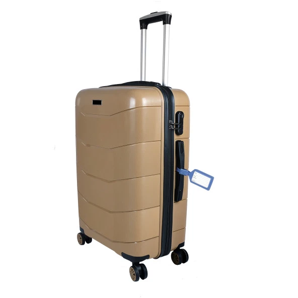 Bagacar Ultra Hafif Silikon 3lü Set Valiz Kahve+ETİKET HEDİYELİ! - 2