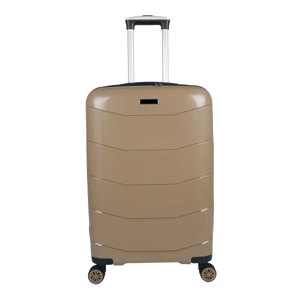 Bagacar Ultra Hafif Silikon 3lü Set Valiz Kahve+ETİKET HEDİYELİ! - 3