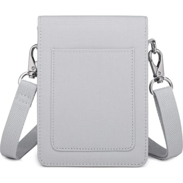 Smart Bags Küçük Telefonluk Kadın Çantası Krinkıl Kumaş 3173 A.Gri - 2