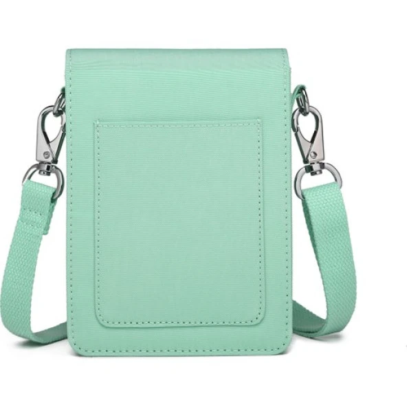 Smart Bags Küçük Telefonluk Kadın Çantası Krinkıl Kumaş 3173 A.Yeşil - 2