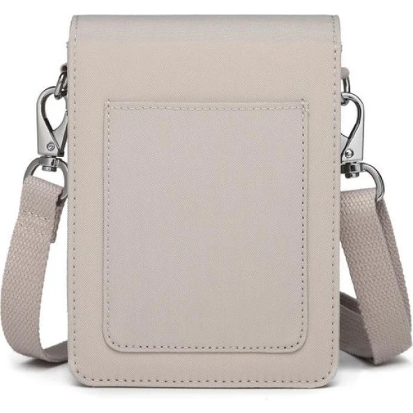 Smart Bags Küçük Telefonluk Kadın Çantası Krinkıl Kumaş 3173 Bej - 2