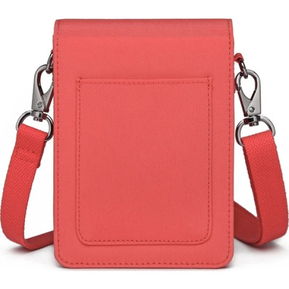 Smart Bags Küçük Telefonluk Kadın Çantası Krinkıl Kumaş 3173 Nar - 2