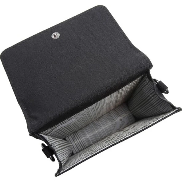 Smart Bags Küçük Telefonluk Kadın Çantası Krinkıl Kumaş 3173 Siyah - 5